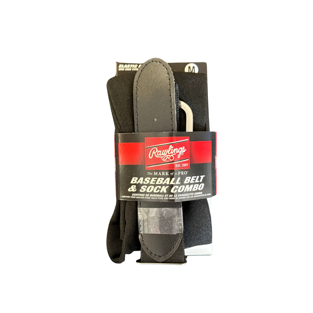Rawlings Belt and Sock Combo Black - Small