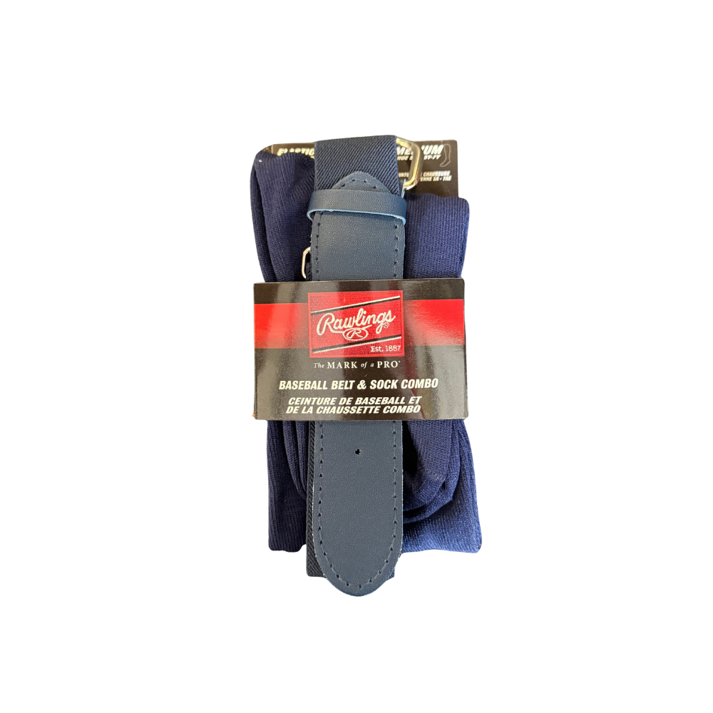 Rawlings Belt and Sock Combo Navy - Medium