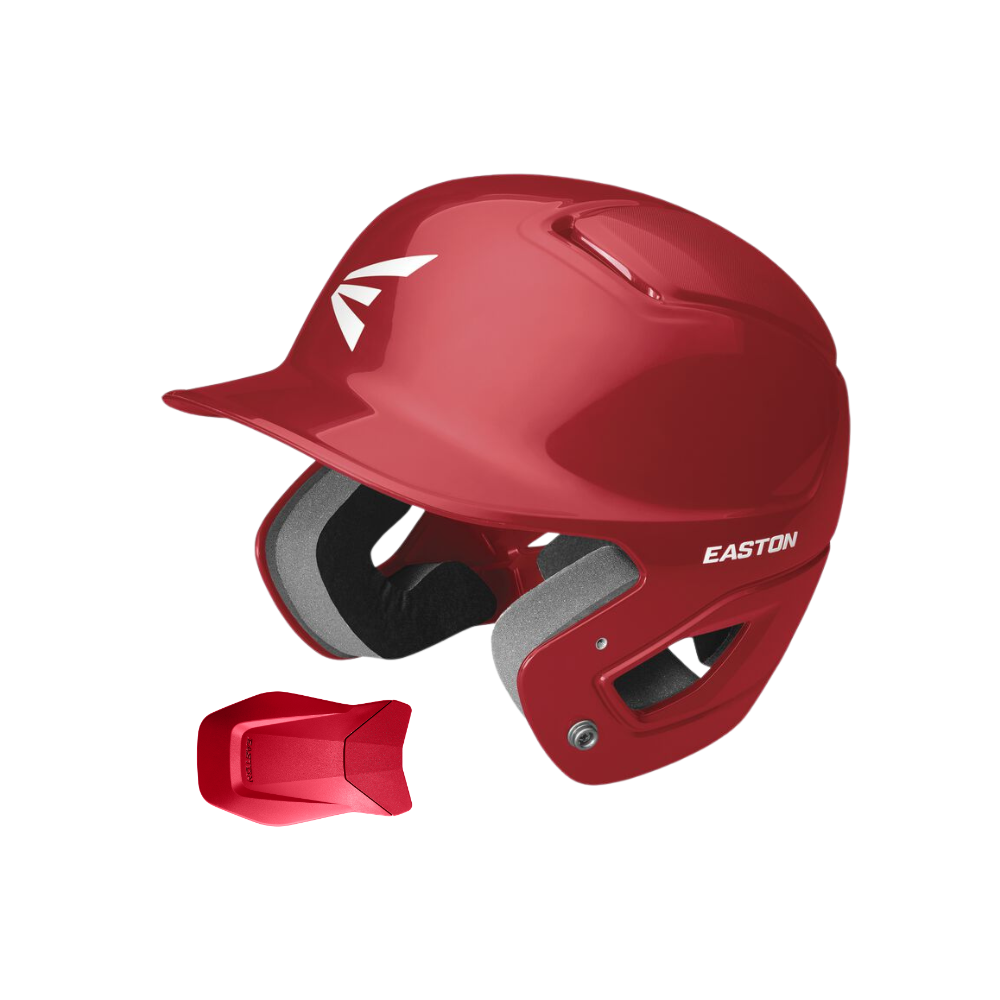Easton Alpha Helmet + Jaw Guard Red Combo (L/XL)
