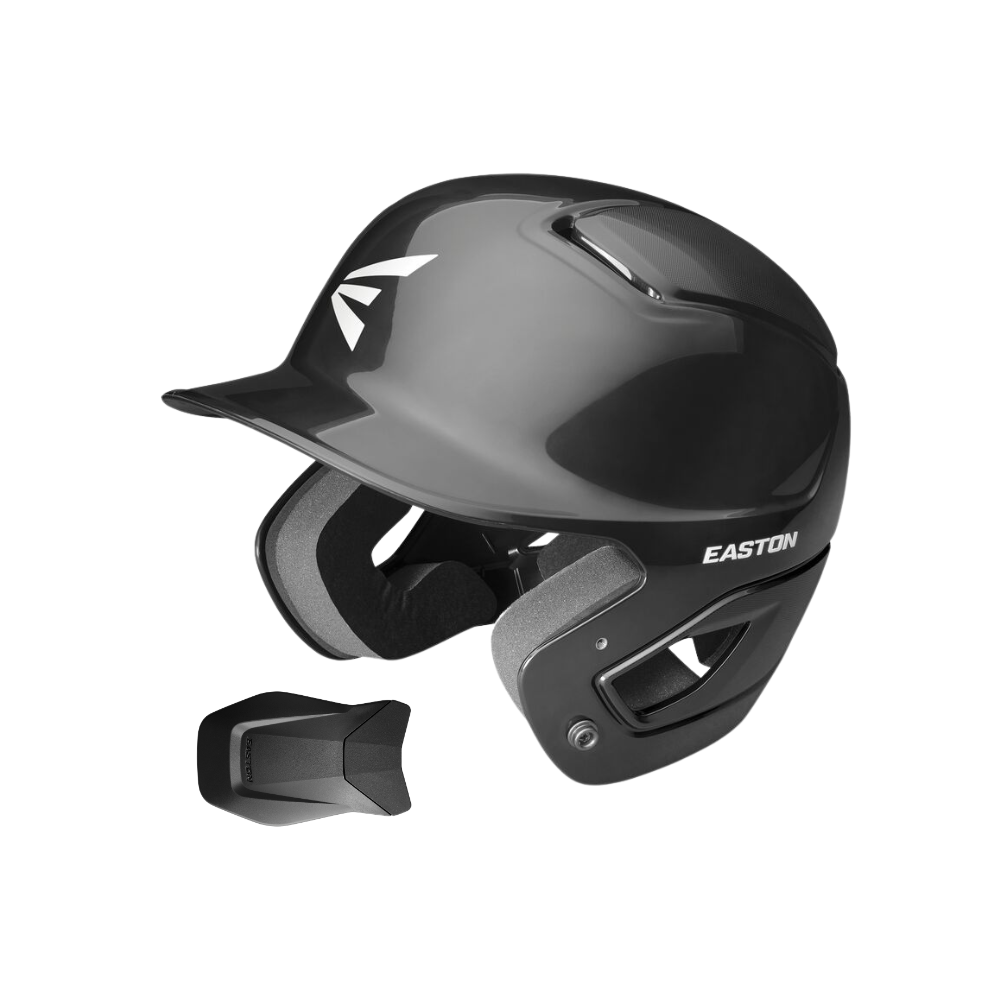 Easton Alpha Helmet + Jaw Guard Black Combo (TB/S)