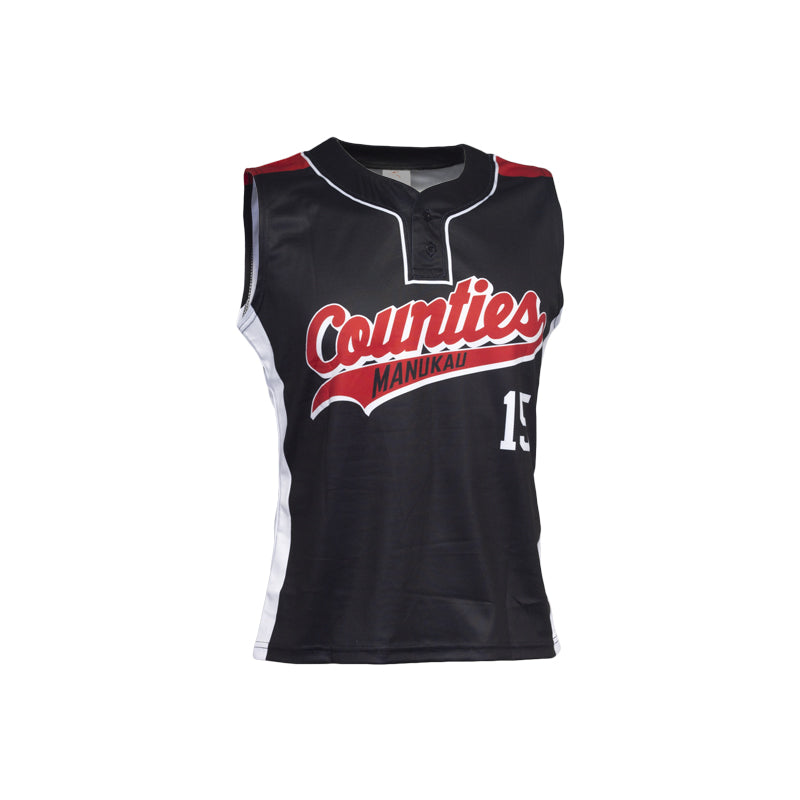 Sublimated Softball & Baseball 'Singlet 2-Button' Woman's Jersey