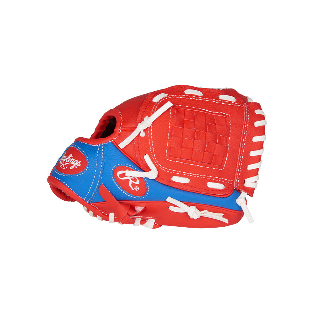 Rawlings 9'' Youth +ball Player Glove With Ball Red/Blue