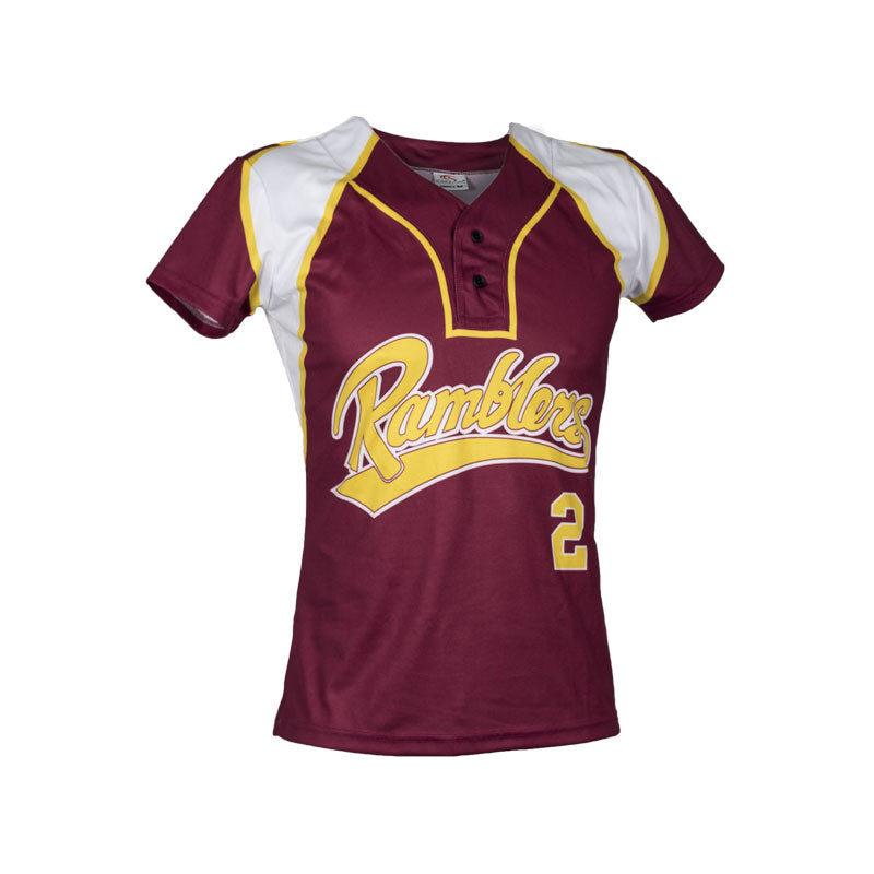 Sublimated Softball & Baseball '2-Button' Woman's Jersey